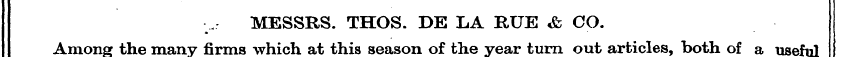 MESSRS. THOS. DE LA RUE «fc CO. ¦ Among ...