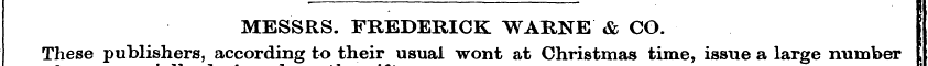 MESSRS. FREDERICK WARNE & CO. I These ^b...