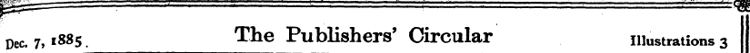 Dec. 7,1885. The Publishers' Circular il...