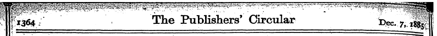 ffl|i364 V " ¦ The Publishers' Circular ...
