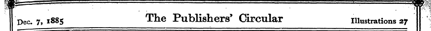 Dec 7,1885 The Publishers' Circular illu...