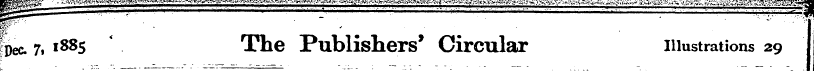Ipec 7 , 1885 ' The Publishers' Circular...