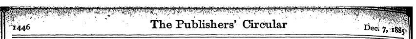 %446 The Publishers' Circular ^ 7,Vtetfl