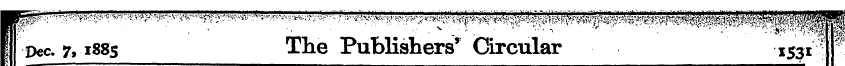 I Dec. 7,1885 The Publishers' Circular 1...