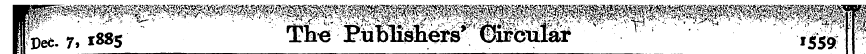 ppee. 7,1885 The Pucuisiiets ^ €hi?&ular...