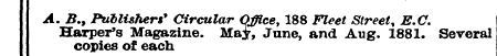 A. B., Publishers* Circular Office, 188 ...