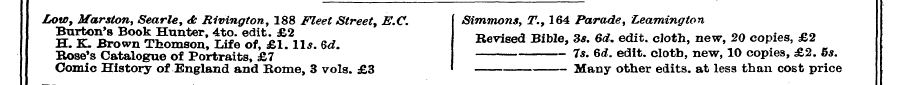 Low Comic h Rose , ? Afarston 's ^ Catal...