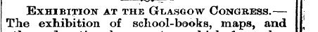 Exhibition at the Glasgow Congress.— The...