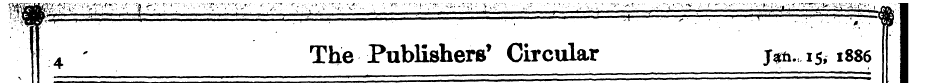 4 " The PublisherB 1 Circular j«n. 15, 1...