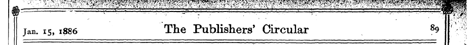 ; - ¦: ¦ ¦ SiwKgfi^ jan. 15, 1886 The Pu...