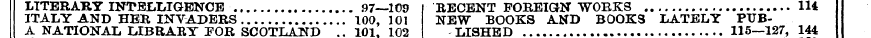 LITERARY INTELLIGENCE .97—109 RECENT FOR...