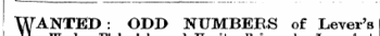 WANTED : ODD NUMBERS of Lever's ioKWicKFairalso