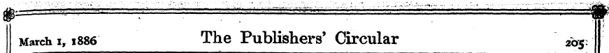 March i, 1886 The Publishers' Circular i...