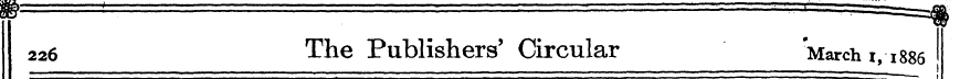 226 The Publishers' Circular March i, 18...