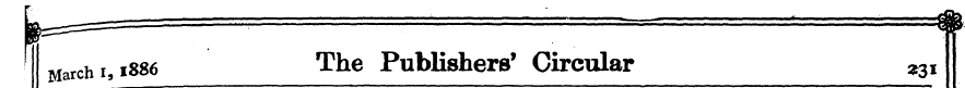 1 March i, 1886 The Publishers' Circular...