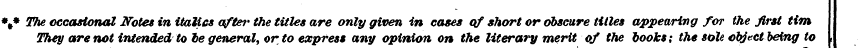 *#* The occasional Notes in italics afte...