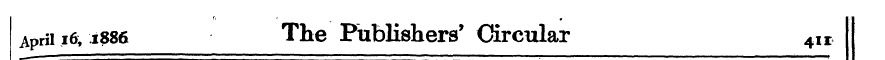 April 16, 1886 The Publishers' Circular ...