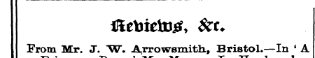iflrtiictojef, Set. From Mr. J. "W. Arro...