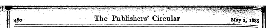 i 460 The Publishers' Circular M^ 1^1*86