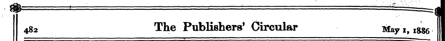 I tH 482 The Publishers* Circular Aayi, ...