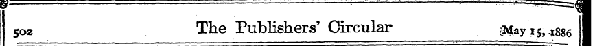 5 o2 The Publishers' Circular ^ ay 15, 4...