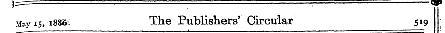 ?= - ¦ ¦ ' ¦ =^ *». May is, 1886 The Pub...