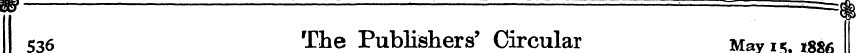 536 The Publishers' Circular May 15, tss...