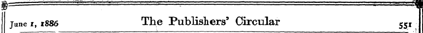 'June r, 1886 The Publishers' Circular 5...