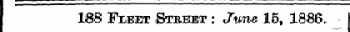 188 FtBET Street : June 15, 1886.