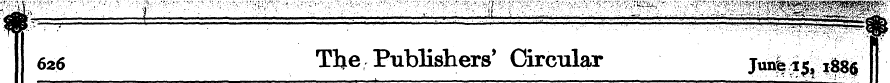 626 Tlje Publishers' Circular J^j$^ iis$