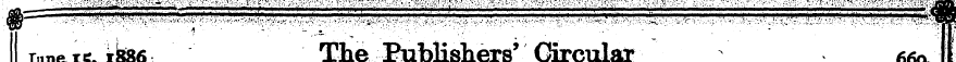june ^15, ik»6 The publishers' Gircxilar...