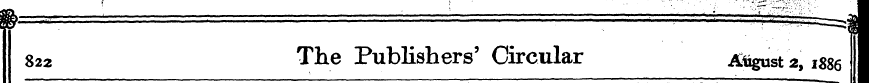 822 The Publishers' Circular August 2,18...