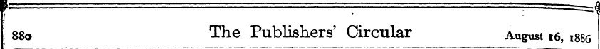 j 880 The Publishers' Circular August 16...