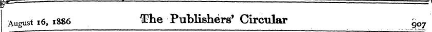 August 16,1886 ^he Publishers' Circular ...