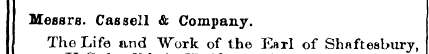MeflsrB. Cassell & Company. The Life and...