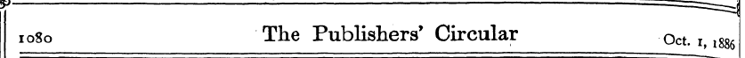 10S0 The Publishers' Circular Oct h lgg6...