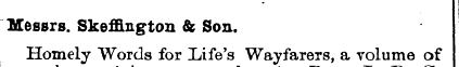 Messrs. Skeffington & Son. Homely "Words...