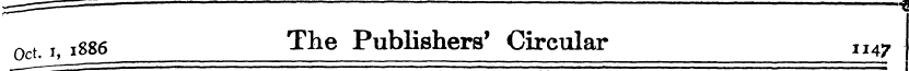 Oct ,1886 The Publishers' Circular , ^