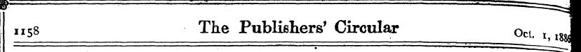 11 5 8 The Publishers' Circtdar ¦ Ocl t ...