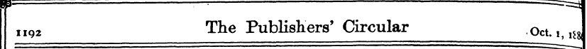 W - — , ===i 2 The Publishers' Circular ...