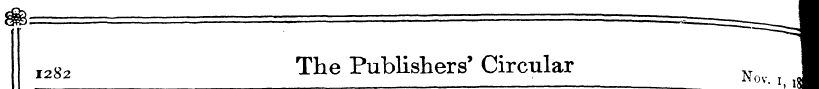 I282 The Publishers' Circular N I — ^