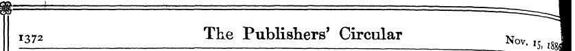 i 372 Tke ¦ Publishers' Circular Nov