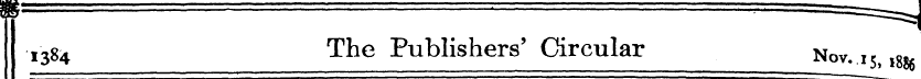 1384 The Publishers' Circular Nov. , 5, ...