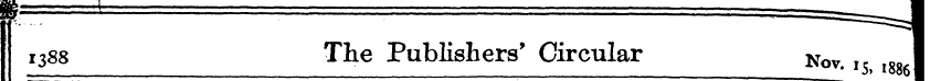 1388 The Publishers' Circular Nov 1. ___...