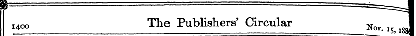 m ~^ ==M 1400 The Publishers' Circular N...