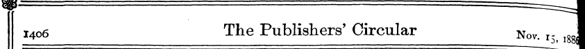 i4o6 The Publishers' Circular Nov I * D»...