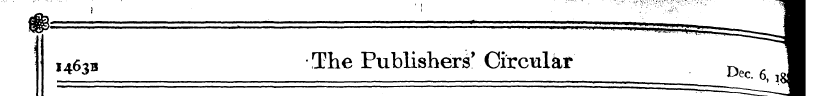 14633 ¦ -The Publishers' Circular Dec