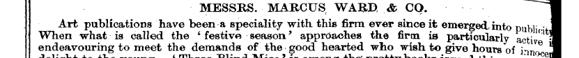 MESSRS. MARCUS WARD & CO. ^ B i Art publ...