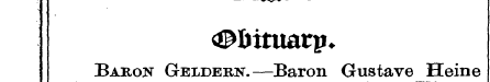 Baron Gexdern.—Baron Gustave Heine