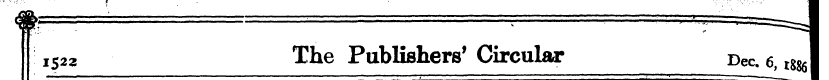 I5 22 The Publishers 1 Circular Dec. 6, ...